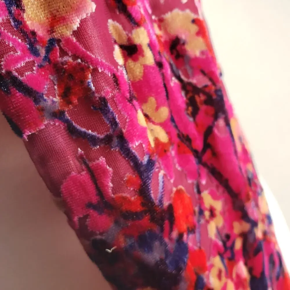 Collection 18 Unisex Scarf NEW Multicolor Floral Print Cherry Blazer Tassels